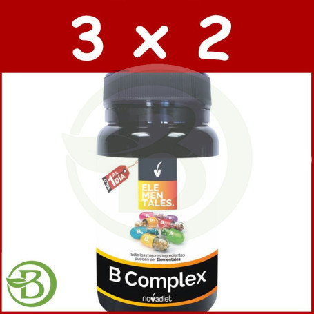 Pack 3x2 B Complex 60 Cápsulas Vegetales Nova Diet