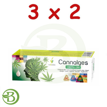 Pack 3x2 Cannalges Crema Cbd 60 Ml Nova Diet