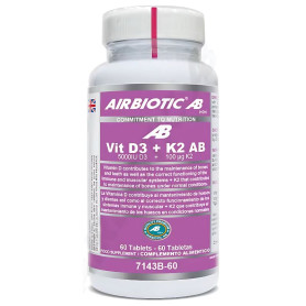 Vit D3 + K2 (5.000 UI D3 + 100 Μg K2) 60 comprimidos airbióticos