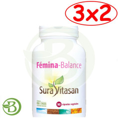 Pacote 3x2 Femina Balance 90 Cápsulas Sura Vitasan