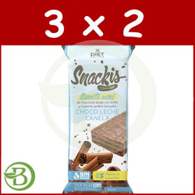 Pack 3x2 Snackis Compleat Choco Leche Sabor Canela 35 Gr Herbora