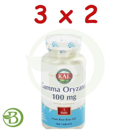 Pack 3x2 Gamma Oryzanol 100Mg. 100 Tabletas Kal