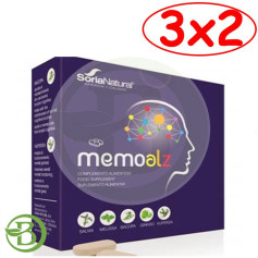 Pacote 3x2 Memoalz 60 comprimidos Soria Natural