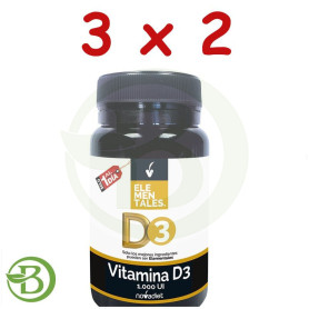 Pack 3x2 Vitamina D3 1000 Ui 120 Comprimidos Novadiet