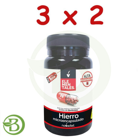 Pack 3x2 Hierro Microencapsulado 60 Cápsulas Nova Diet