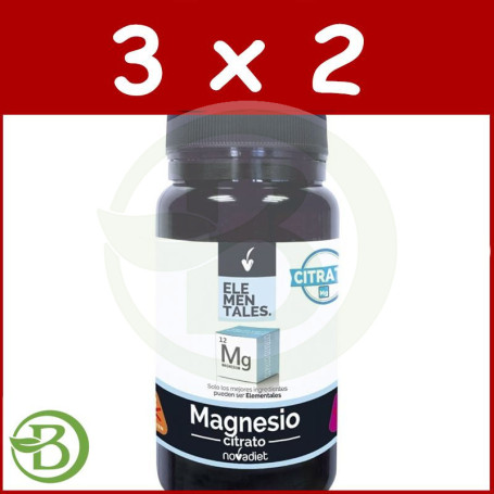 Pack 3x2 Citrato De Magnesio 60 Comprimidos Nova Diet