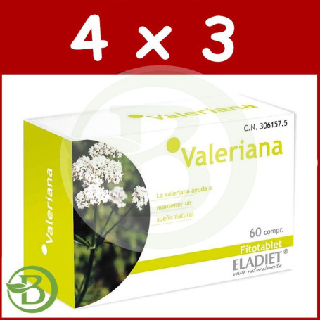 Pack 4x3 Valeriana 60 Comprimidos Eladiet