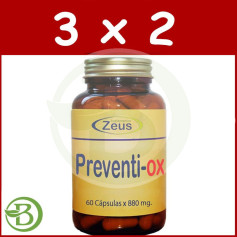 Pacote 3x2 Preventi-OX 60 Cápsulas Zeus