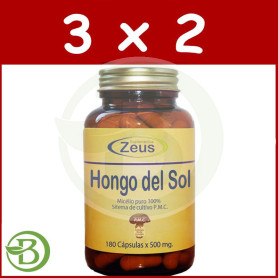 Pack 3x2 Hongo del Sol 180 cápsulas Zeus