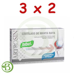 Pacote 3x2 Artrosina Cartilagem Manta Ray 60 Cápsulas Santiveri