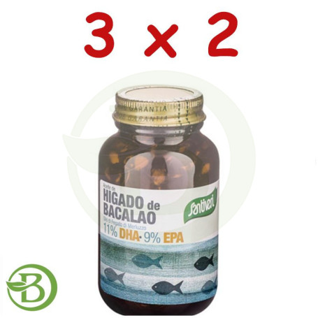 Pack 3x2 Aceite de Hígado Bacalao 120 Perlas Santiveri