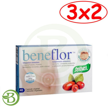 Pack 3x2 Beneflor 40 Cápsulas (Bacil) Santiveri