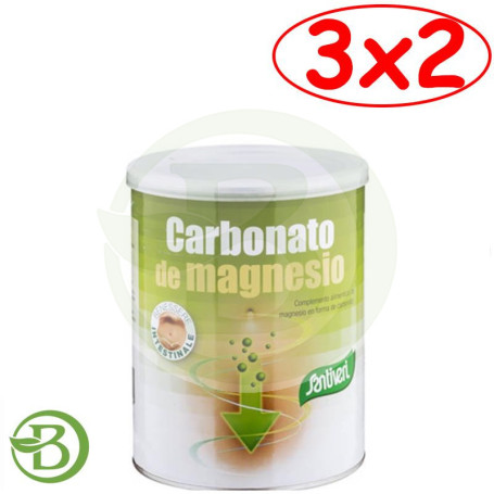 Pack 3x2 Carbonato De Magnesio 110Gr. Santiveri