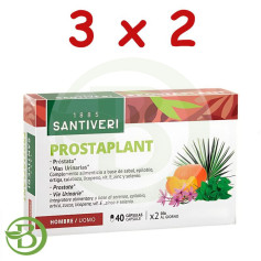 Pacote 3x2 Prostaplant Serenpro 40 Cápsulas Santiveri