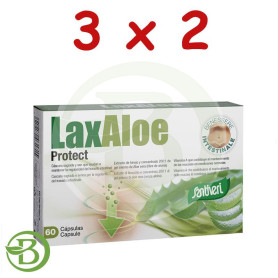 Pack 3x2 Laxaloe Protect 60 Cápsulas Santiveri