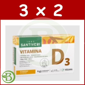 Pack 3x2 Vitamina D3 60 Comprimidos Santiveri