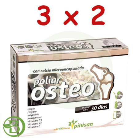 Pack 3x2 Poliar Osteo 60 Cápsulas Pinisan