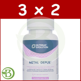 Pack 3x2 Metal Depur 60 Cápsulas Vegetales Nutrinat Evolution