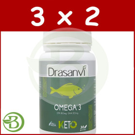 Pack 3x2 Omega 3 30 Perlas Keto Drasanvi