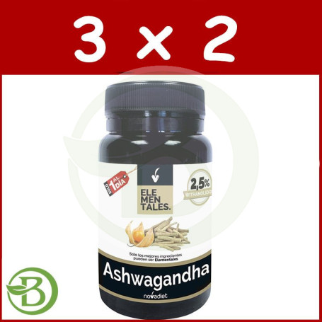 Pack 3x2 Ashwagandha 30 Cápsulas Nova Diet