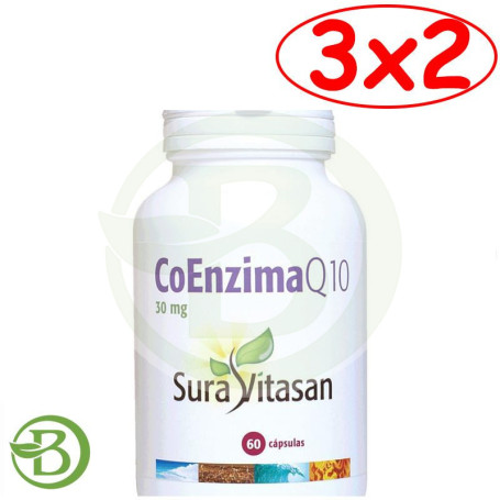 Pack 3x2 Coenzima Q10 Retard 60 Cápsulas Sura Vitasan