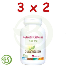 Pack 3x2 N Acetil Cisteina 60 Capsulas Sura Vitasan