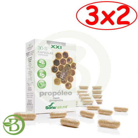 Pack 3x2 Propoleo Fórmula XXI 30 Cápsulas Soria Natural