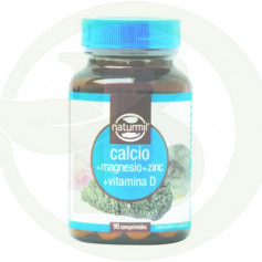 Cálcio + magnésio + zinco + vitamina D 90 comprimidos Naturmil