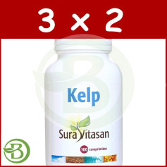 Pacote 3x2 Kelp 100 comprimidos Sura Vitasan