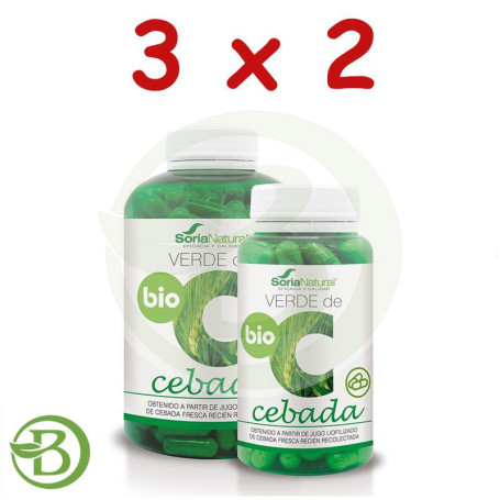 Pack 3x2 Verde de Cebada 240 Cápsulas Soria Natural