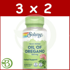 Pacote 3x2 Óleo de Orégano 150Mg. 60 Pérolas Solaray