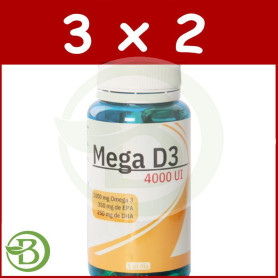 Pack 3x2 Mega Vitamina D3 60 Perlas Espadiet