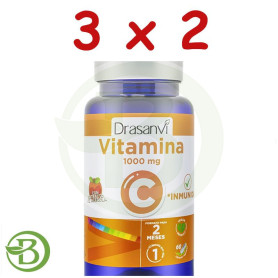 Pack 3x2 Vitamina C 1000Mg 60 Cápsulas Drasanvi