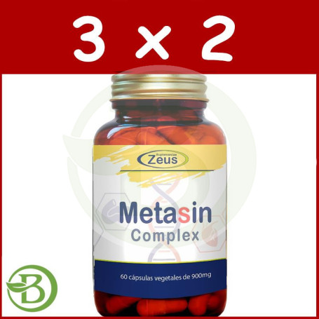 Pack 3x2 Metasin Complex 60 Capsulas Vegetales Zeus