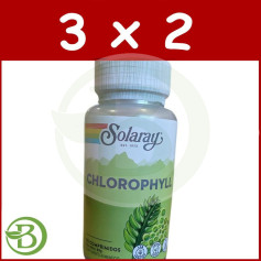 Pacote 3x2 Clorofila 90 Comprimidos Solaray