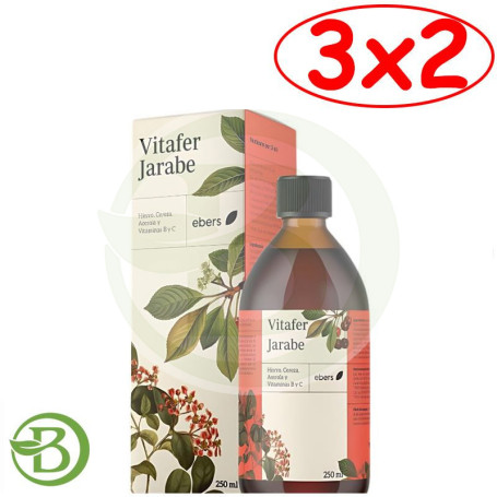 Pack 3x2 Vitafer Jarabe 250 Ml Ebers