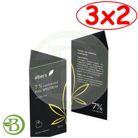 Pack 3x2 Aceite De Cbd Full Spectrum 7% 10Ml Ebers