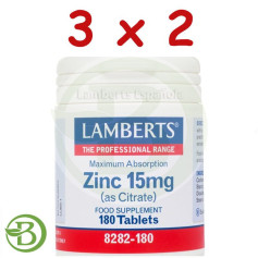 Pacote 3x2 Zinco 15Mg. Lamberts