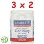 Pack 3x2 Zinc 25Mg. 120 Comprimidos Lamberts