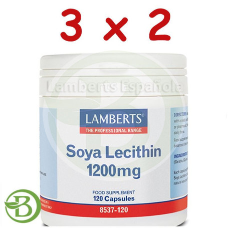 Pack 3x2 Lecitina de Soja 1200Mg. Lamberts