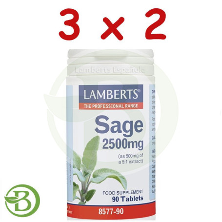 Pack 3x2 Salvia 2500Mg. Lamberts