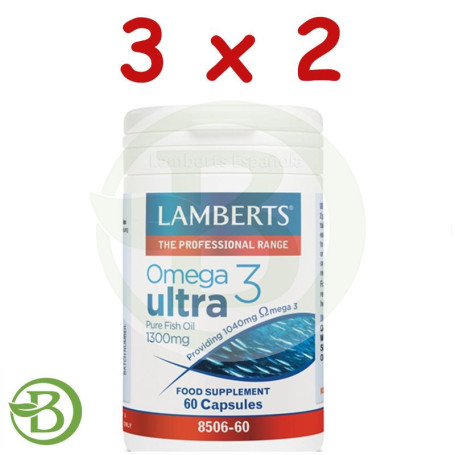 Pack 3x2 Omega 3 Ultra 60 Cápsulas Lamberts