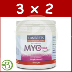 Pacote 3x2 Myo Inositol 200Gr. Lamberts