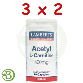 Pack 3x2 L-Acetil Carnitina 60 Cápsulas Lamberts