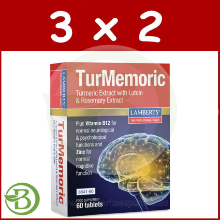 Pack 3x2 Turmemoric 60 Tabletas Lamberts