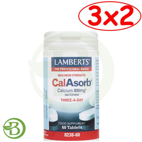 Pack 3x2 Calasorb 60 Tabletas Lamberts