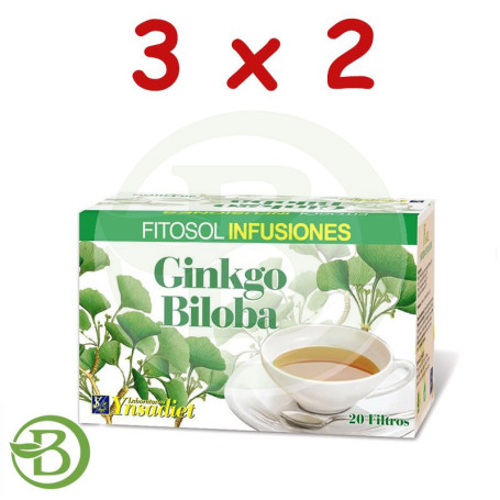 Pack 3x2 Ginkgo Biloba 20 Filtros Ynsadiet