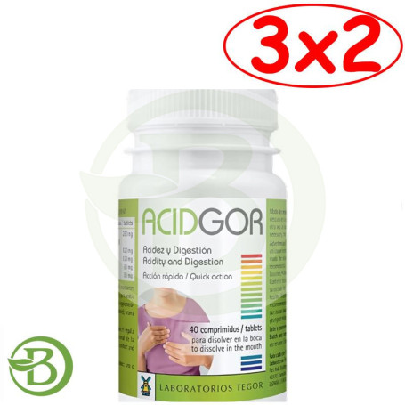 Pack 3x2 Acidgor 40 Comprimidos Tegor