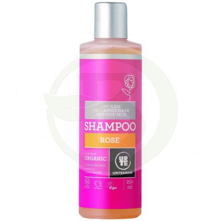 Shampoo Cabelos Secos Rosas 500Ml. Urtekram