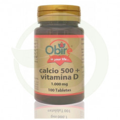 Cápsulas de cálcio 500 e vitamina D 100 Obire